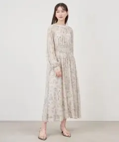 【美品】 ミラオーウェン　Mila Owenウエストシャーリングマキシワンピース