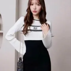 LIP SERVICE LPラインリブニットワンピ ース リップサービス