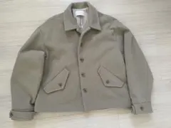 ウール風　ボタン付きジャケット　コート