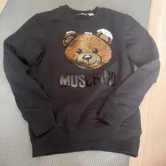 MOSCHINO クマ刺繍 トレーナー 黒　150