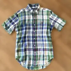POLO RALPH LAUREN リネン マドラス チェック　シャツ 半袖のサムネイル