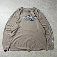 Harley-Davidson 袖プリント ロンT 2XL バックプリント