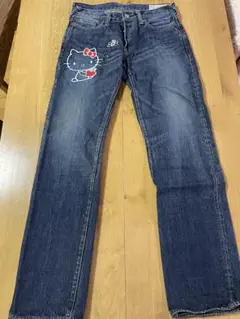 エヴィス ハローキティコラボデニムパンツ 27サイズ
