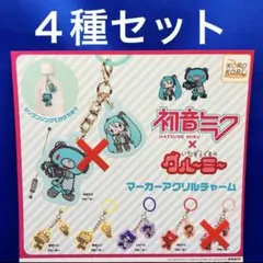 初音ミク　いたずらぐまのグルーミー マーカーアクリルチャーム 4種　めじるし