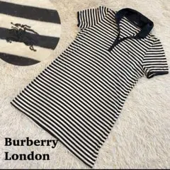 BurberryLONDON マリン　ボーダー　ワンピース　チュニック　ロゴ刺繍のサムネイル