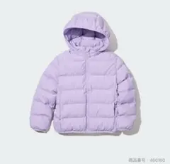 ユニクロ　ウォームパデッドウォッシャブルパーカー　パープル　130