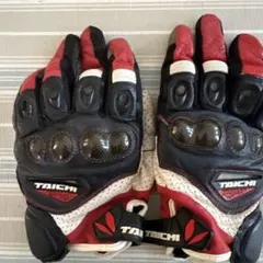 TAICHI バイクグローブ 黒/赤/白