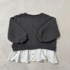ZARA baby グレー レイヤード トレーナー 12-18ヶ月　86