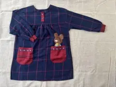 くまのがっこう ジャッキー エプロン 長袖 保育士