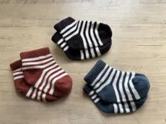 ベビー靴下　9.11.12.13.14 ボーダー 3足 セット