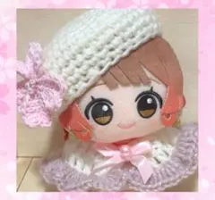 ちびぐるみ　春　桜イメージ　ポンチョ+帽子　セット