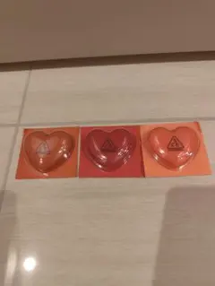 韓国コスメ　3CEリップグロス 3個セット オレンジ、レッド系