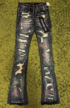 VALABASAS バラバサス ダメージスキニーフレアデニム 新品 28