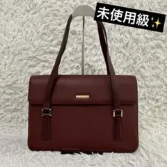 未使用級✨ バーバリー トートバッグ サフィアーノレザー ボルドー