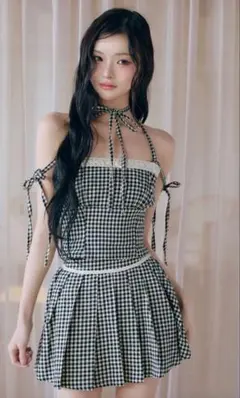 Refined Check Ribbon Set black - メルカリ