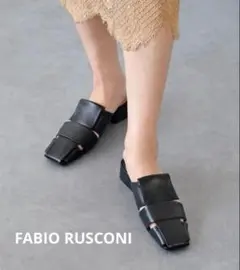【FABIO RUSCONI】グルカサンダル レザーサンダル ブラックのサムネイル