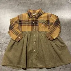CLOUDY, FINE LATER 90 チェック柄シャツワンピース