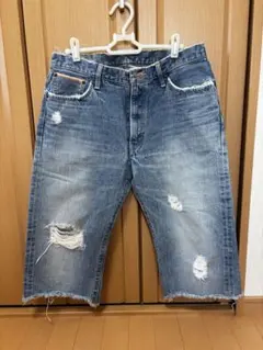 デンハム！DENHAMデニム スキニー ダメージW32-L32 大きいサイズ L 