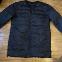 (マサ様専用)無印良品　ポケッタブルノーカラーロングダウンジャケット　ネイビー