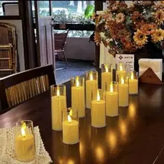 結婚式　LEDキャンドルセット　披露宴　飾り　ウェルカムスペース　2点セット