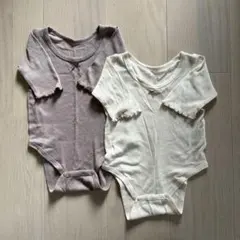 服に響かない　見えにくい　西松屋　肌着　ロンパース　70 ２枚セット