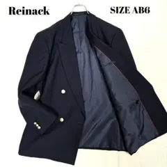 Reinack 紺ブレ テーラードジャケット 金ボタン ダブル 濃紺 XL相当