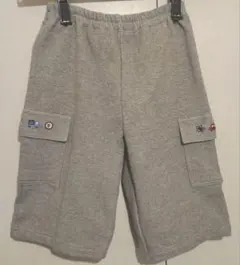 ファミリア★Fマーク刺繍！カーゴポケット付きハーフパンツ 120cm グレー