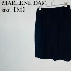 MARLENE DAM タイトスカート ネイビー サイドスリット 日本製　Lのサムネイル