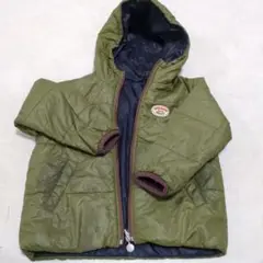 MIKIHOUSE フード付き中綿コート オリーブグリーン★リバーシブル