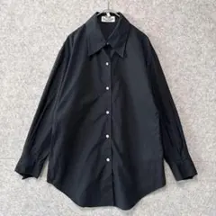 【美品】 BOW BELLS HOUSE 鎌倉 シャツ 黒 綿 シェルボタン
