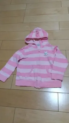 90cm ミキハウス パーカー うさぎ ピンク Panko