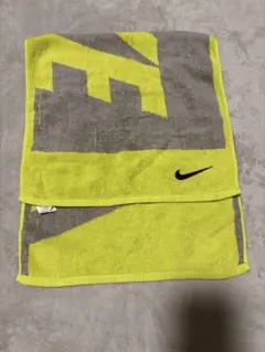 Nike フェイスタオル 蛍光イエロー/グレー