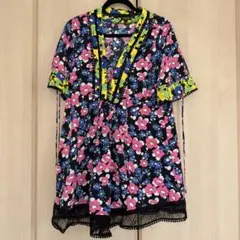 TOPSHOP 花柄 半袖チュニック EUR38のサムネイル