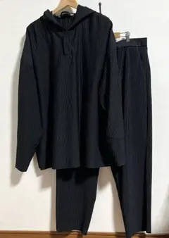 【ZARA】ザラ メンズ セットアップ ポリエステル XL ブラック