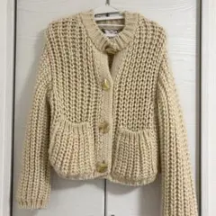 ZARA ケーブルニットカーディガン