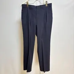 ダックスゴルフ スラックスパンツ W79 ネイビー ウール混 タックのサムネイル
