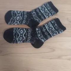 シャルレあったかソックス黒。