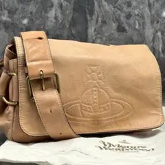 ユ*ン様 希少■ヴィヴィアンウエストウッド　ショルダーバッグ　レザー　オーブ　ベ