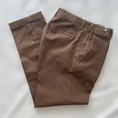 GTA ジーティーアー Bayron ワンタックパンツ チノパン ブラウン 42