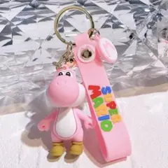 スーパーマリオ ヨッシー キーホルダー ピンク