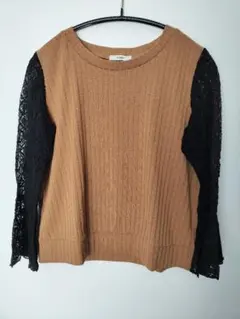 【mystic】長袖トップス　レース袖