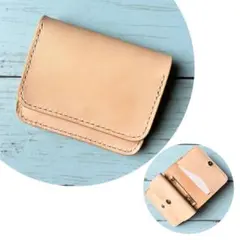 コンパクトウォレット　ミニ財布　二つ折り財布　トラッカーウォレット　牛革　本革