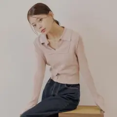 Chico ベストレイヤードスキッパーフレア袖ニット