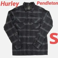 ボードシャツ　Pendleton　Hurley　ブラック　長袖シャツ　smallのサムネイル