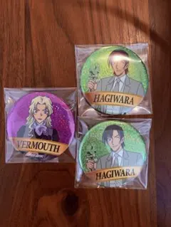 名探偵コナン　アニコナ展　ランダム缶バッジB 萩原研二　ベルモット　コナン展