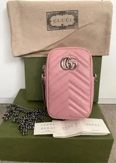 GUCCI ミニチェーンショルダーバッグ GG MARMONT マーモントのサムネイル