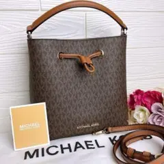 極美品☆MICHAEL KORSマイケルコース 2wayショルダーバッグキャメル