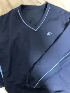 starterスターター　ナイロンジャケット風プルオーバーワンポイント刺繍古着