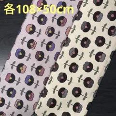 【コスモテキスタイル】綿麻生地　花柄　2点　《各108×50cm》