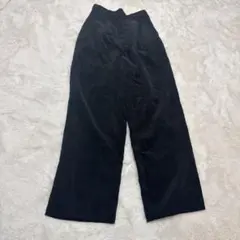 古着系WEGO コーデュロイ ワイドパンツ ブラック Sサイズ
